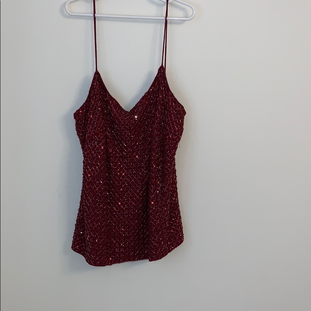 Ann Taylor silk lined beaded top